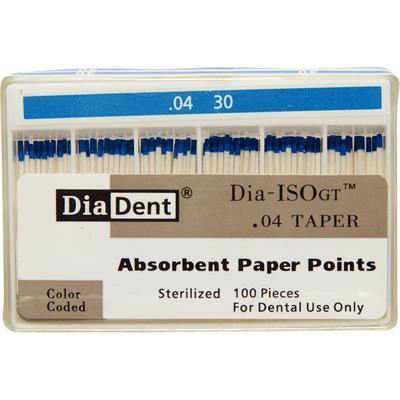 Dia-ISO GT™ Absorbent Paper Points – 0.04 Taper, ISO-GT, 100/Pkg