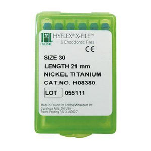 Hygenic® Hyflex® X-File® Nickel Titanium – 21 mm, 6/Pkg