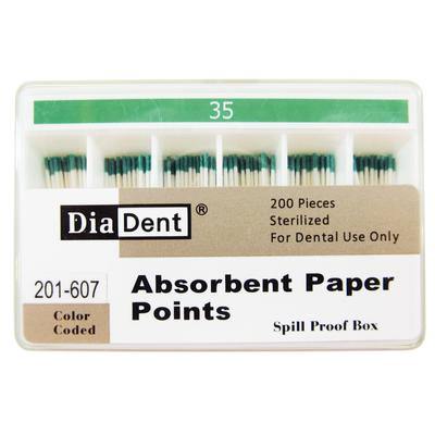 Absorbent Paper Points – Spill-Proof Box, ISO Sizes, 200/Box