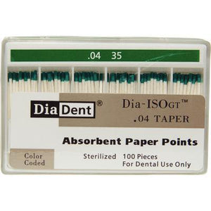 Dia-ISO GT™ Absorbent Paper Points – 0.04 Taper, ISO-GT, 100/Pkg