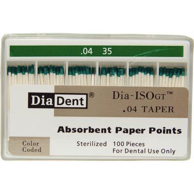 Dia-ISO GT™ Absorbent Paper Points – 0.04 Taper, ISO-GT, 100/Pkg
