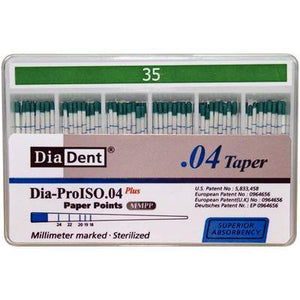 Dia-ProISO GT Paper Points – 0.04 Taper, Spillproof Packaging, 100/Pkg