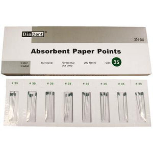 Absorbent Paper Points – Cell Pack, ISO Sizes, 200/Box