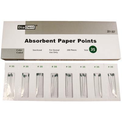 Absorbent Paper Points – Cell Pack, ISO Sizes, 200/Box