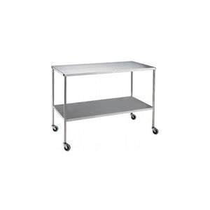 Instrument Table, Mid Size, With Shelf, Stainless Steel, W36