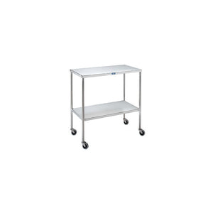 Instrument Table, Mid Size, With Shelf, Stainless Steel, W36