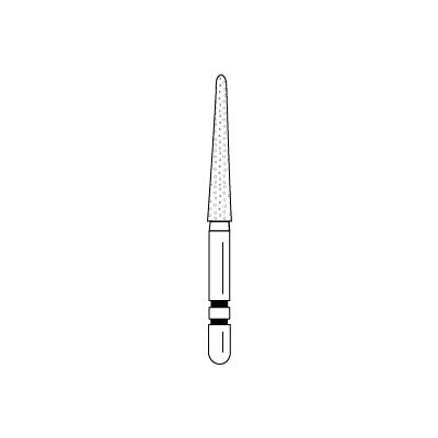 Two Striper® Diamond Burs – FG, Coarse, Green, Taper Round End, 5/Pkg