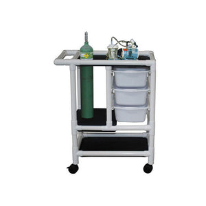 Emergency Crash Cart, 3 Pull Out Tub, MRI Caster