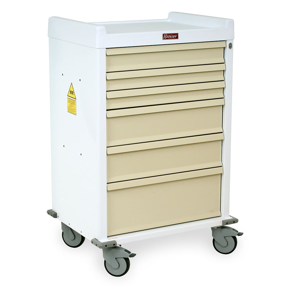 Key Locking MR-Conditional 6 Drawer Cart, Red