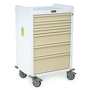 Key Locking MR-Conditional 6 Drawer Cart, Red