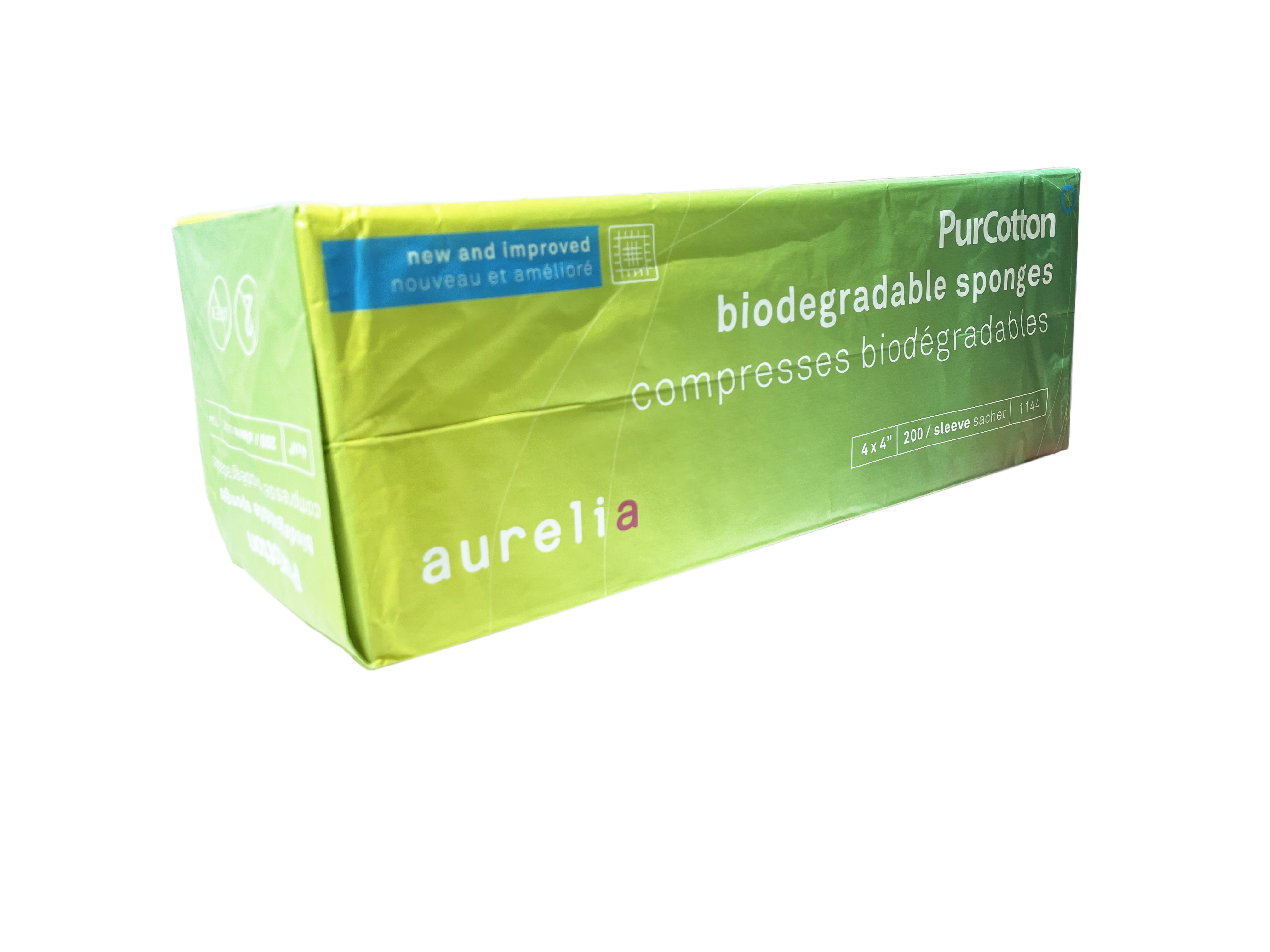 Aurelia PurCotton Gauze - Biodegradable Nonwoven Sponges