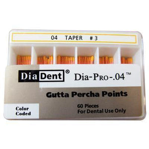 Dia-PRO™ Gutta Percha Points – 0.04 Taper, 60/Box