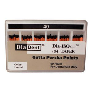 Dia-ISO GT™ Gutta Percha Points – 0.04 Taper, Slide Package 60/Box