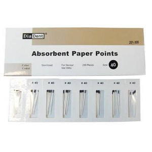 Absorbent Paper Points – Cell Pack, ISO Sizes, 200/Box