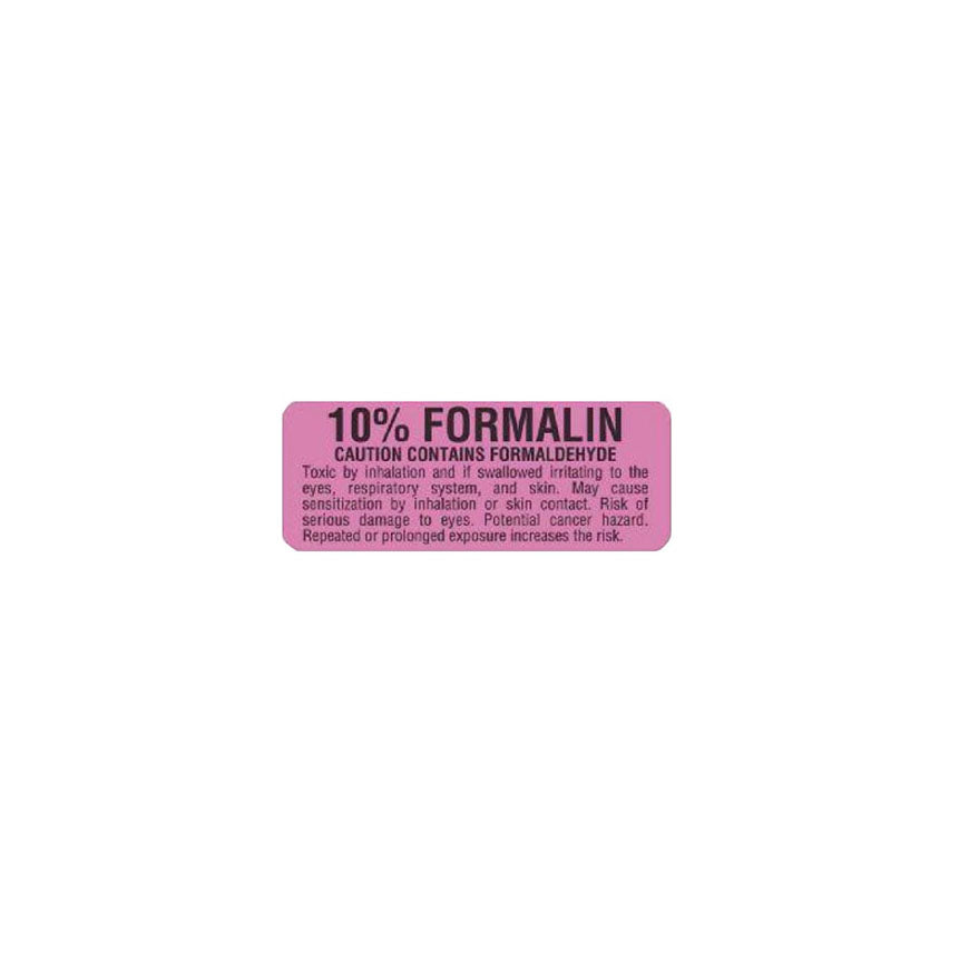 Laboratory Label, 10% Formalin, W7/8