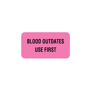 Medical Label, Blood Bank Communication, Fluorescent Pink