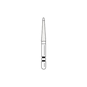Two Striper® FG Safe End Diamond Burs – FG, Fine, Red, Cone Round End, # S79F, 1.6 mm Major/1.0 mm Minor Diameter, 5/Pkg