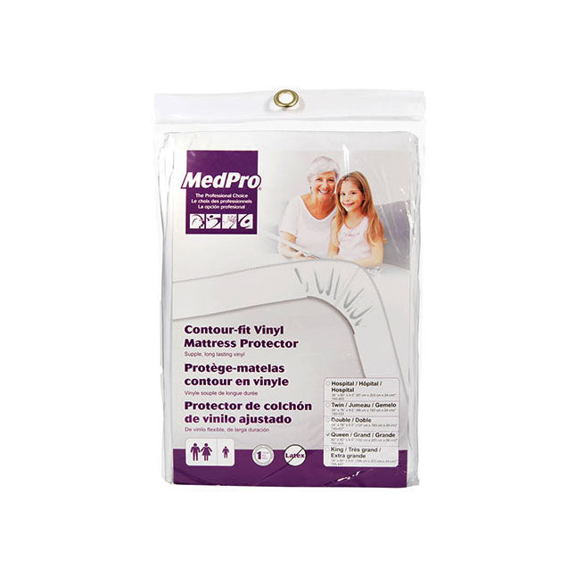 MedPro® Mattress Protector, Vinyl, Contour Fit, Queen, W60