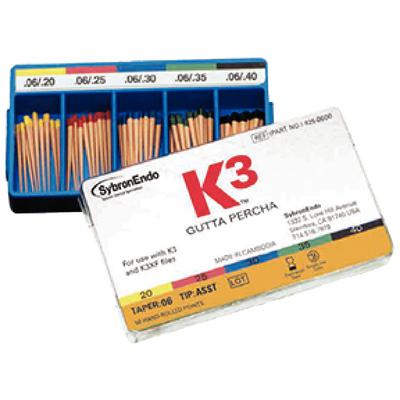 K3/K3XF Gutta Percha Points, 50/Pkg
