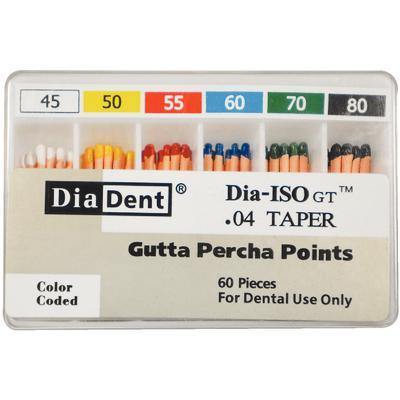 Dia-ISO GT™ Gutta Percha Points – 0.04 Taper, Slide Package 60/Box