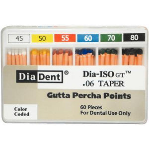 Dia-ISO GT™ Gutta Percha Points – 0.06 Taper, 60/Box