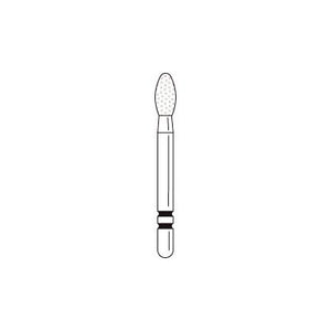 Two Striper® Diamond Burs – FG, Coarse, Green, Egg, # 287, 2.3 mm Diameter, 4.0 mm Length, 5/Pkg