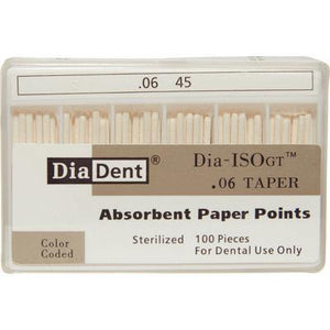 Dia-ISO GT™ Absorbent Paper Points – 0.06 Taper, ISO-GT, 100/Pkg