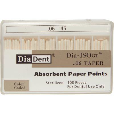 Dia-ISO GT™ Absorbent Paper Points – 0.06 Taper, ISO-GT, 100/Pkg