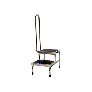 Foot stool, Chrome, Double Step, 300 lb, W16