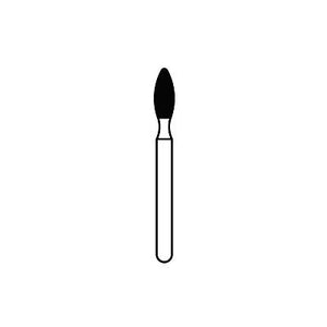 Solo Diamond™ Single-Use Diamond Burs – FG, Fine, Red, Football Point End, 25/Pkg