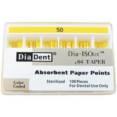 Dia-ISO GT™ Absorbent Paper Points – 0.04 Taper, ISO-GT, 100/Pkg
