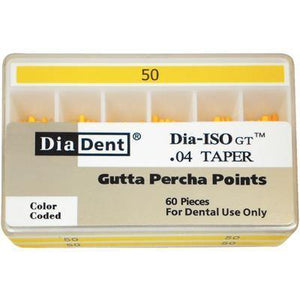 Dia-ISO GT™ Gutta Percha Points – 0.04 Taper, Slide Package 60/Box