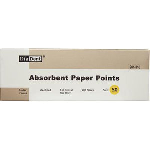 Absorbent Paper Points – Cell Pack, ISO Sizes, 200/Box