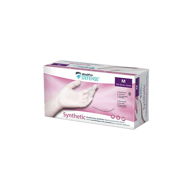 MedPro Defense® Exam Glove, Synthetic, Powder Free, Medium