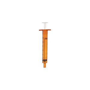 Oral Syringe, Tip Cap, Amber