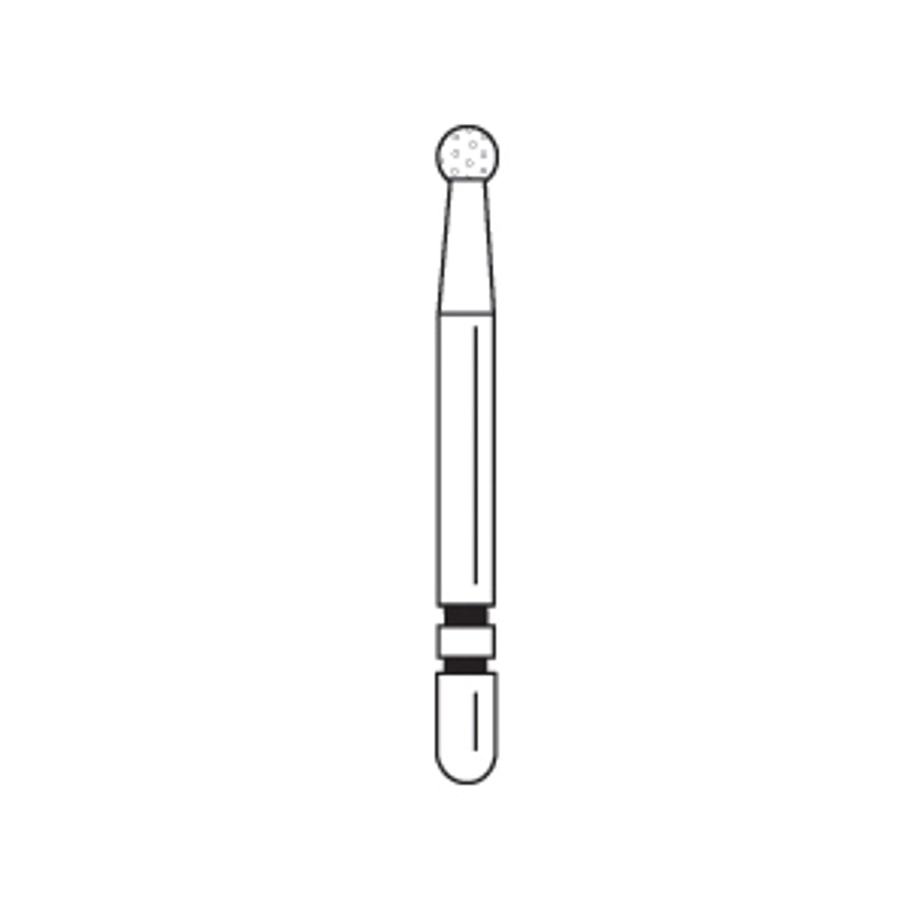 Two Striper® Diamond Burs – FG, Coarse, Green, Round End, 5/Pkg