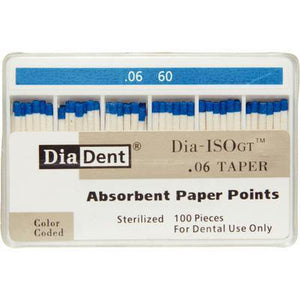 Dia-ISO GT™ Absorbent Paper Points – 0.06 Taper, ISO-GT, 100/Pkg
