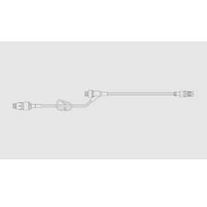 MaxPlus™ Extension Set, Pressure Rated, Purple Striped, 1 MaxPlus™ Clear Needle-free Connector(s), Pinch Clamp(s)
