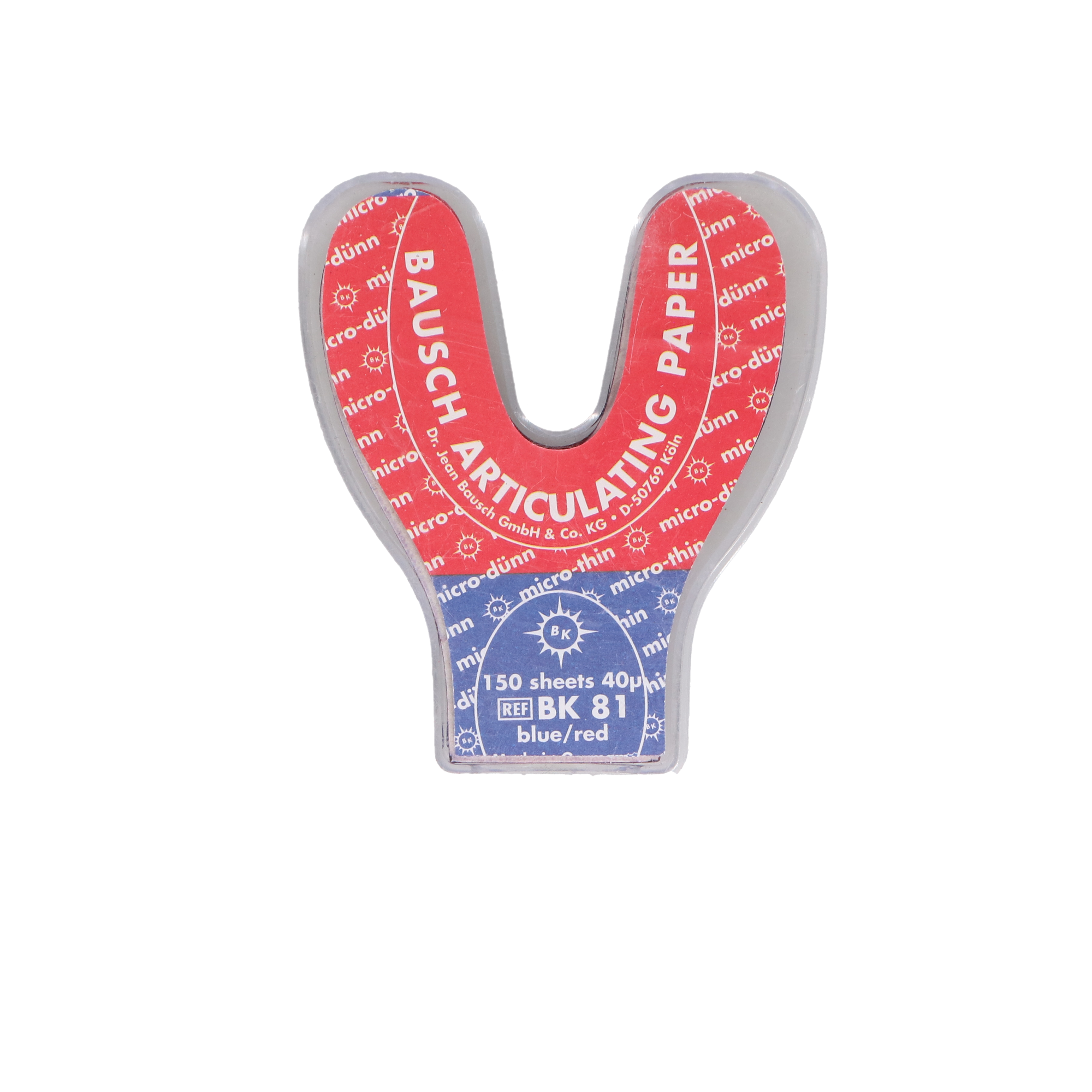 Bausch Arti-Check® Articulating Paper – Plastic Horseshoe Dispenser, 150 Sheets