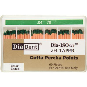 Dia-ISO GT™ Gutta Percha Points – 0.04 Taper, Slide Package 60/Box