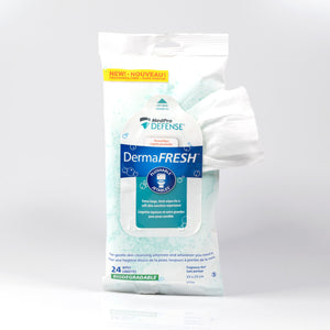 DermaFRESH™ Flushable Personal Cleansing Wipes 24 each/pack, 24 pack/case