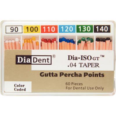 Dia-ISO GT™ Gutta Percha Points – 0.04 Taper, Slide Package 60/Box