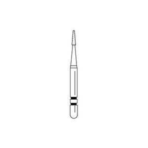 Two Striper® FG Interproximal Trimmer Diamond Burs – FG, Cone Point End, 0.8 mm Major/0.3 mm Minor Diameter, 3.0 mm Length, 5/Pkg