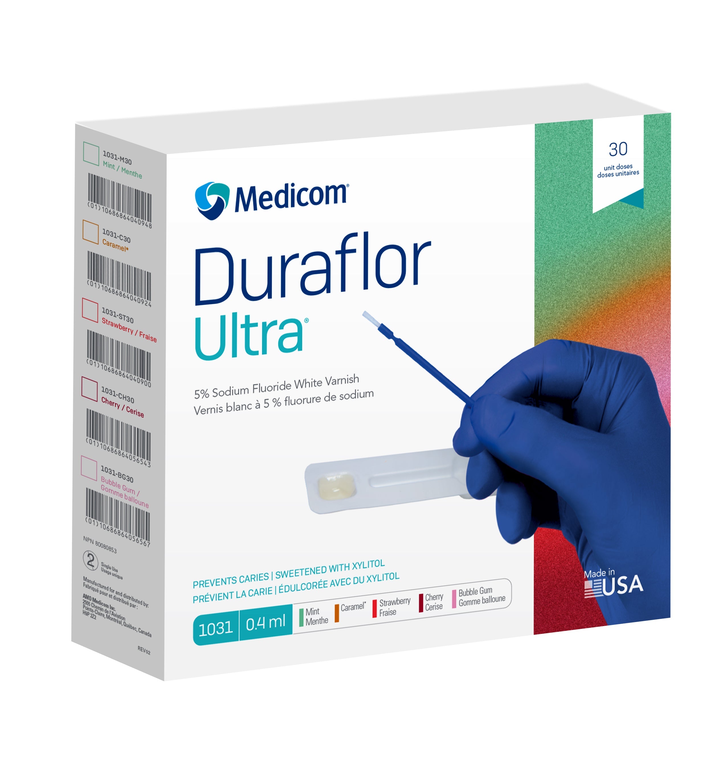 Duraflor® Ultra™ 5% Sodium Fluoride White Varnish, 0.4 ml Unit Dose / 30 Box