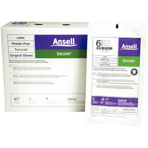 Encore® Latex Surgical Gloves – Powder Free, Sterile, 50 Pairs/Box