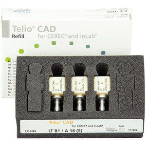 Telio® CAD Abutment Blocks for CEREC® – A16, 3/Pkg