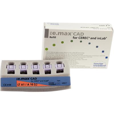 IPS e.max® CAD LT (Low Translucency) Abutment Blocks – Size A16, 5/Pkg