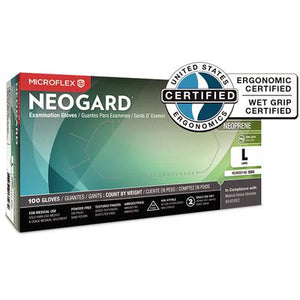 Neogard® Powder-Free Chloroprene Examination Gloves, 100/Box