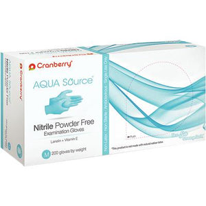 Cranberry Aqua Source Nitrile Exam Gloves – Powder Free, 200/Box