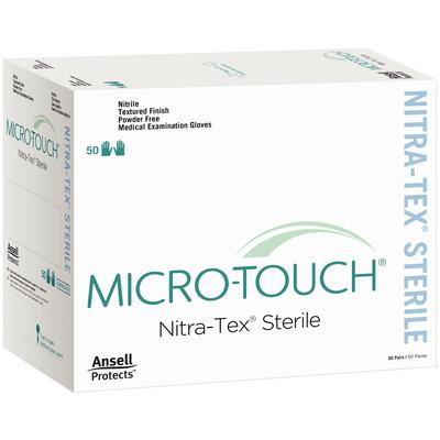 Micro-Touch® Nitra-Tex® Nitrile Examination Gloves Sterile – Powder Free, Sterile - 50 Pairs/Box - 4 Boxes/Case